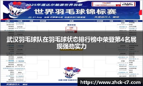 武汉羽毛球队在羽毛球状态排行榜中荣登第4名展现强劲实力